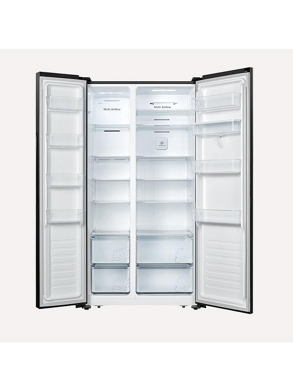 Fridgemaster MS91520DEB 90cm Wide Side by Side, American Fridge Freezer - Black - Image 2